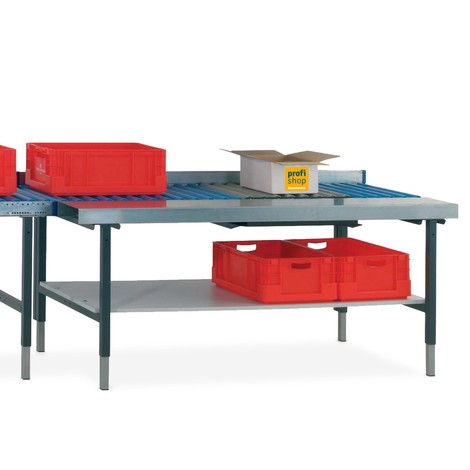 Rulltransportband bord med bänkskiva och våg för packning bordsystem