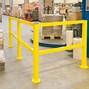 S-Line impact protection railing, post, indoor use