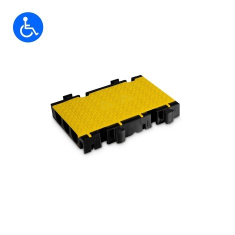 Salvacables Defender® 3 2D M de Adam Hall, 3 canales, negro/amarillo
