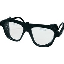 Schmerler Schutzbrille, EN 166 Bügel schwarz, Scheibe klar Nylon, Glas