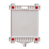 Señal señal rectangular en blanco con reflectores