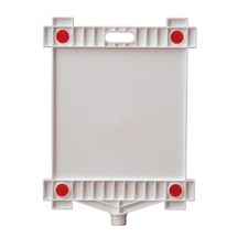 Señal señal rectangular en blanco con reflectores