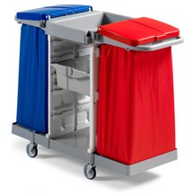Servisní vozík Duo, 2 držáky pro 120 litrové tašky