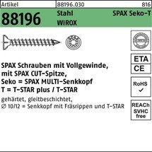 SPAX Schraube R 88196 Seko m.Spitze/T-STAR VG 