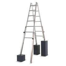 Sprossen-Stehleiter HYMER für Treppen, 2-seitig begehbar