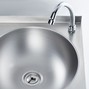 Stalgast Handwaschbecken mit Kniebedienung, inkl. Armatur, Wandmontage, 400 mm x 400 mm x 225 mm (BxTxH)