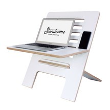 Standsome Schreibtischaufsatz Slim White, höhenverstellbar