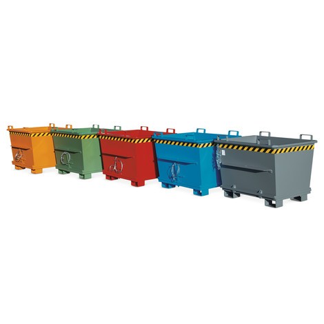 Staplingsbar container med bottentömning, lackerad, volym 1 m³