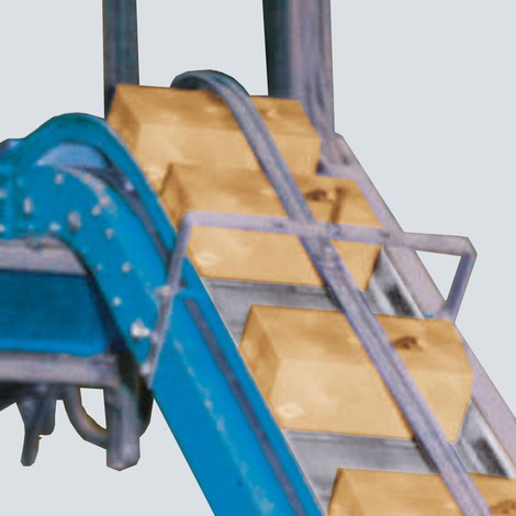 Steilfördergurt für Gurtförderer mit max. 30 kg/m Bandlänge