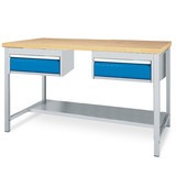Stół ławy warsztatowej Bedrunka+Hirth z półką oraz szufladami