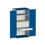 Système armoire à portes battantes Bott Cubio avec 3 Plateaux intermédiaires, 2 tiroirs, HxLxP 2.000 x 1.050 x 650 mm