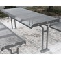 Table en treillis métallique Ergolax, HxLxP 780 x 1,958 x 780 mm, avec montage sur bride