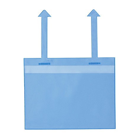 Tasca portadocumenti per contenitori a griglia, con linguetta