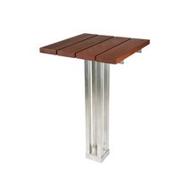 tavolo bar Castor, vero legno/lamiera d'acciaio