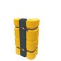 Tension belt for pillar impact protection, flexible