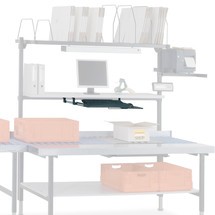 Toetsenbord- en muishouder, uittrekbaar, voor paktafelsysteem van Hüdig + Rocholz