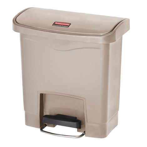 Tret-Abfallbehälter Rubbermaid Slim Jim® mit Pedal an der Breitseite, Kunststoff
