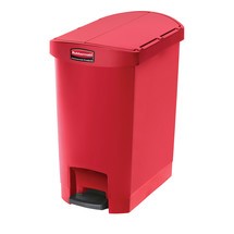 Tret-Abfallbehälter Rubbermaid Slim Jim® mit Pedal an der Schmalseite, Kunststoff