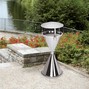 VAR® pedestal ashtray, stainless steel, with roof