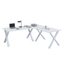 VCM Eck-Schreibtisch Lona, BxT 160 x 80 und 160 x 80 cm