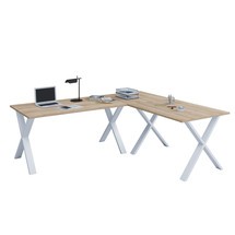 VCM Eck-Schreibtisch Lona, BxT 220 x 80 und 190 x 80 cm