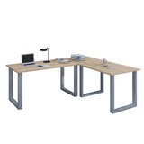 VCM Eck-Schreibtisch Lona, je Tischplatte BxT 800 x 500 mm, U-Füße