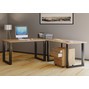 VCM Eck-Schreibtisch Lona, Tischplatten BxT 1.100 x 500 und 800 x 500 mm, U-Füße