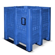 Velká kontejner z polyetylén, 1 400 litrů, s běžci, perforovaná