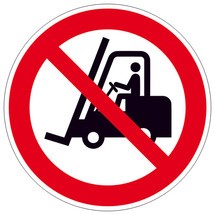Verbotsschild – Für Flurförderzeuge verboten