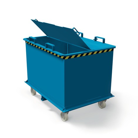 Víko pro sklopný spodní kontejner s automatickým spouštění, objem 1,5 + 2 m³