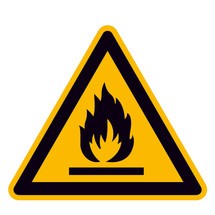 Warnschild – Warnung vor feuergefährlichen Stoffen