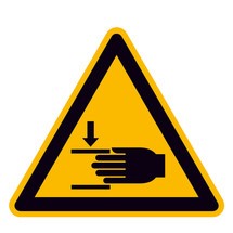 Warnschild – Warnung vor Handverletzungen