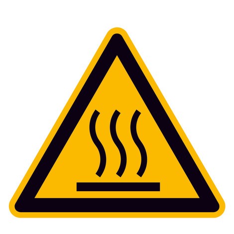 Warnschild – Warnung vor heißer Oberfläche