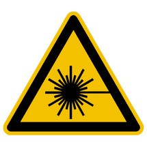 Warnschild – Warnung vor Laserstrahl