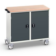 Wózek montażowy bott verso z 2 drzwi, półkami oraz półką z multipleksu