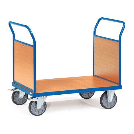 Wózek platformowy fetra®, 2-stronny ze ścianami drewnianymi