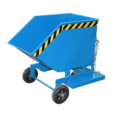 Wózek skrzyniowy uchylny Bauer®, z podwoziem i kieszeniami wjazdowymi