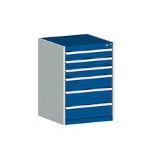 Zásuvková skříň bott cubio, zásuvky 3x100+ 2x150 x 1x200 mm, nosnost každý 75 kg, šířka 1.300 mm
